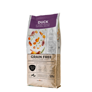 Croquette Natura Diet Grain Free Canard & Patate douce pour chien - 12kg x 1