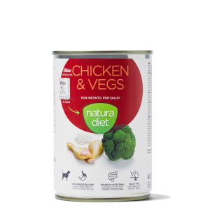 Pâté Natura Diet Poulet & Légumes pour chien - 400g x 12