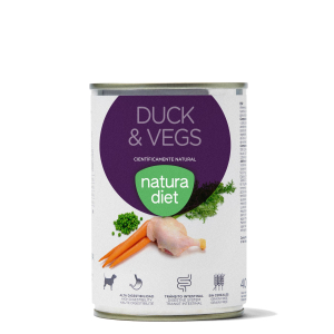 Pâté Natura Diet Canard & Légumes pour chien - 400g x 12