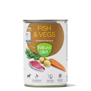 Pâté Natura Diet Poisson & Légumes pour chien - 400g x 12