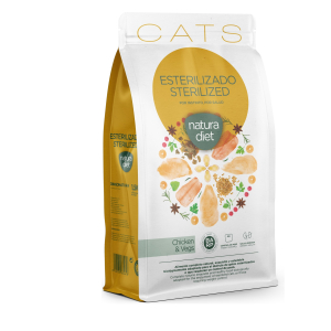 Croquette Natura Diet Saumon & Légumes pour chat stérilisé - 1,5kg x 1