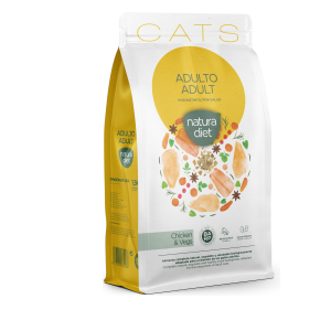 Croquette Natura Diet Poulet pour chat - 1,5kg x 1
