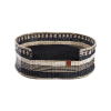 Corbeille ovale en papyrus - Black/White - T57 - noir