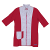3/4 Sleeve Grooming Smock with Tailored Collar - Vivog - XXL - Red/Grey