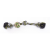 Laisse en cuir marron pour chien - cuir classique surpiqué avec plaque - larg 16mm Long 100cm