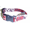 Nylon collar - Bamboo chili - 40/64cm - 2.5cm - red x 1