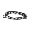 Collier chat en nylon - Tête de mort - 20/30cm - 1cm - noir x 1