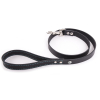 Laisse en cuir - Flash - 1m - 1.9cm - noir/turquoise 1