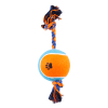 Collier Allure en cuir Gris/Orange - L.35 x l.1,8 x 24-32 cm