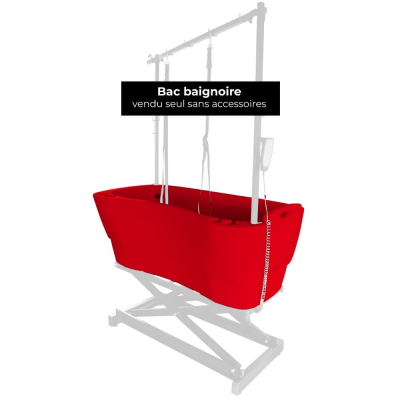 Bac de baignoire seul (Vivog ES005) - Vendu sans châssis - Rouge