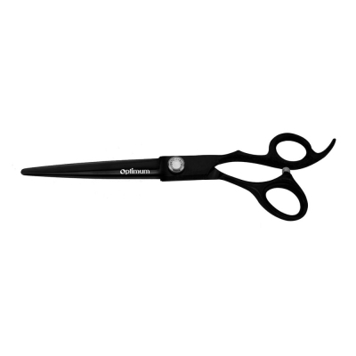 Ciseaux de toilettage droits XP801 - professionnels - Optimum Black Titanium - 17 cm