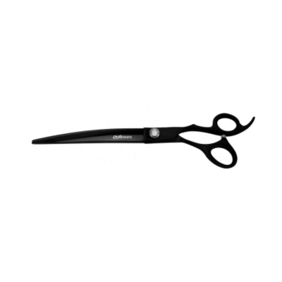Ciseaux de toilettage courbes XP805 - professionnels - Optimum Black Titanium - 21 cm