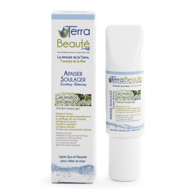 Gel minéral anti-démangeaisons pour chien et chat - Terra Beauté