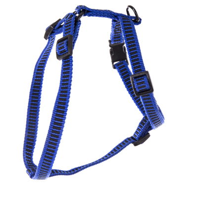 Harnais faux uni réglable en nylon - 25/35cm - 1cm - bleu marine 1