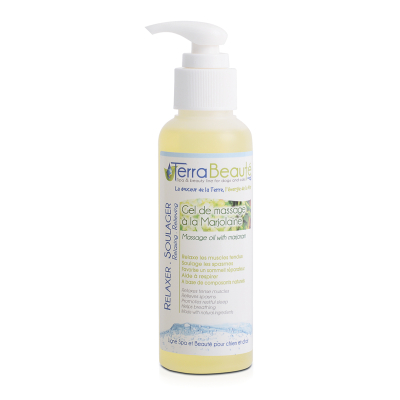 Gel de massage à la marjolaine pour chien et chat - Terra Beauté