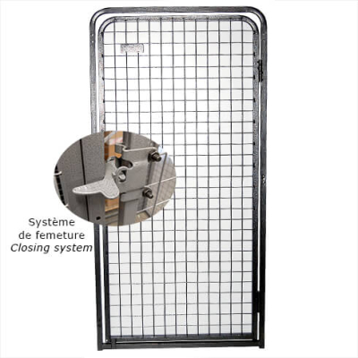 Chenil pour chien - solide : en grillage soudé - Extensible et modulable - porte 80cm - porte 80 cm x 200cm