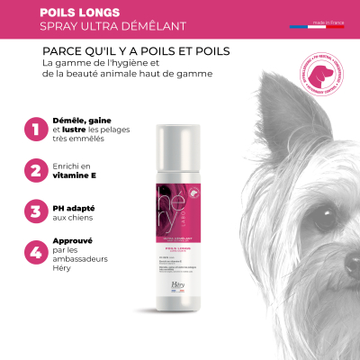 Spray Ultra Démêlant pour Chien - Poils Longs - Héry - 125ml
