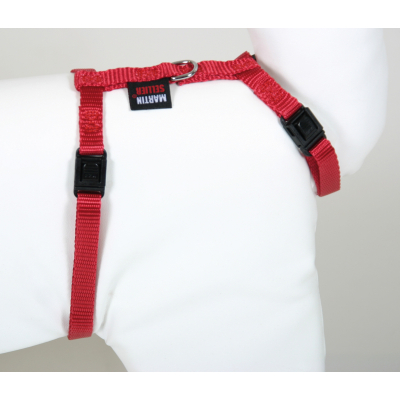 Nylon Cat Harness - Plain - 35/50cm - 1cm - Red 1