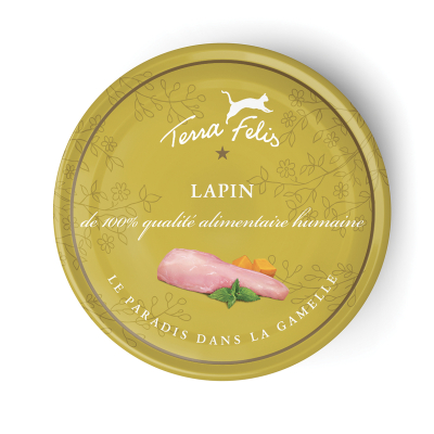Terra Felis - Nourriture pour Chat - Lapin - 80g x12