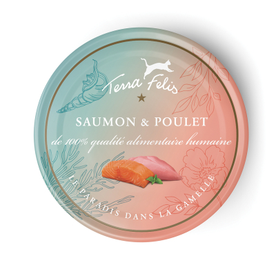 Terra Felis - Nourriture pour Chat - Saumon Poulet - 80g x12