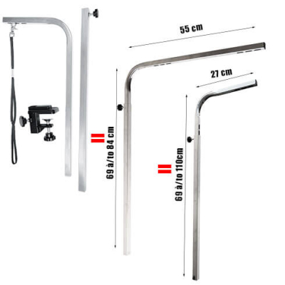 Potence complète pour table pliante de toilettage TP700 et TP680