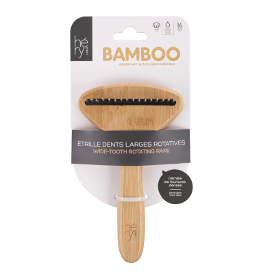Etrille Bamboo dents larges rotatives