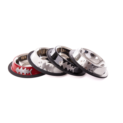 Gamelle inox pour chat - couleur inox Poisson - Lot de 4