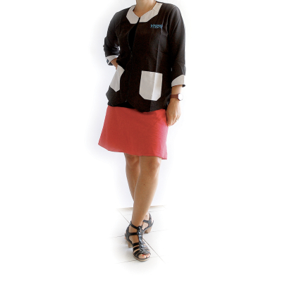 Blouse coupe boléro - Vivog - S - Noir/Gris 1