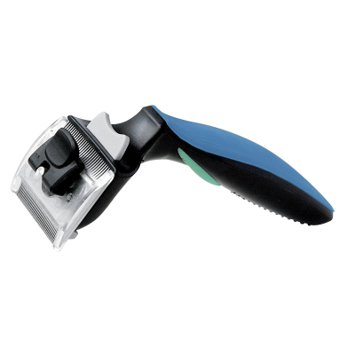 Rateau pour sous-poils et poil de mue avec tête pivotante et auto-nettoyante - Petit modèle - largeur de lame 4,5cm