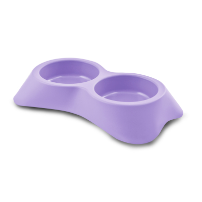 Gamelle double en plastique - Plastique Mix - 200ml x2 - lilas x 1