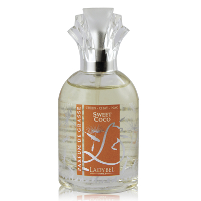 Spray parfum pour chien et chat - Sweet - Ladybel - Coco - note bounty, gateaux coco