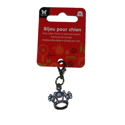 Bijoux pour chien - Couronne avec strass saphir
