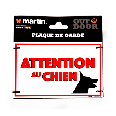 Panneau, plaque de garde chien - Attention au chien
