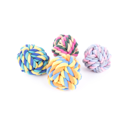 Balle en corde - Classique - 10cm - multicolore x 4