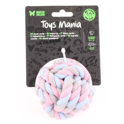 Balle en corde - Classique - 10cm - multicolore x 4