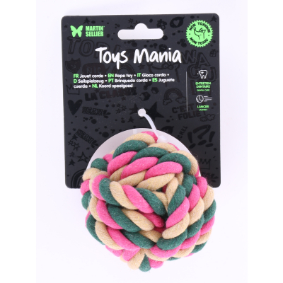 Balle en corde - Classique - 10cm - multicolore x 4