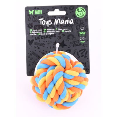 Balle en corde - Classique - 10cm - multicolore x 4