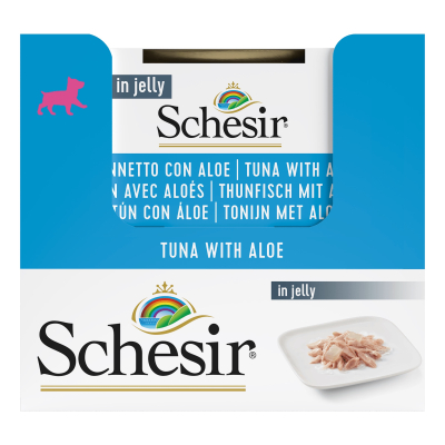Schésir 10x150g Thon aloès  Chiot en gelée