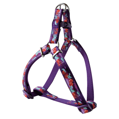Harnais en nylon - Cerises - 70/90cm - 2.5cm - violet 1