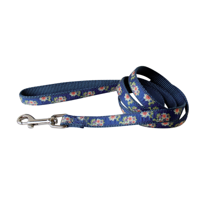 Laisse en nylon - Fleurs - 1.20m - Bleu x 1