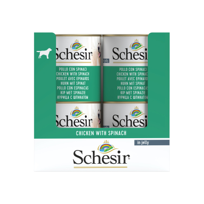 Schésir 16x285g Poulet épinards  Chien en gelée