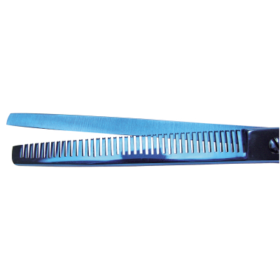 Ciseaux de toilettage sculpteurs XP382 - semi-professionnels - Optimum Blue Ray - 19 cm