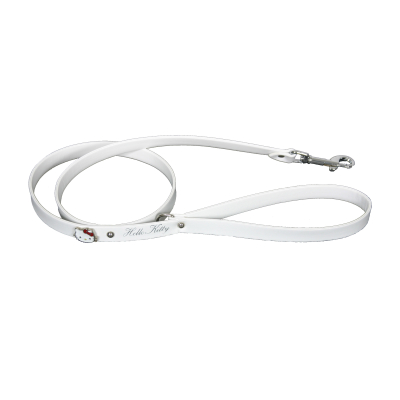 Leather leash - Hello Kitty - 1m - 1.5cm - white 1
