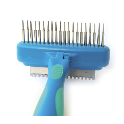 Eliminator Duo pivotant et rétractables - 20 dents longues-45 dents larges - spécial fourrures épaisses et poils durs