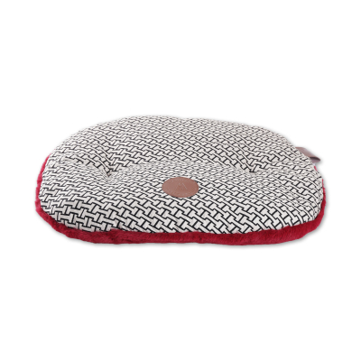Coussin ovale épais - Avenue Montaigne - T55 - rouge - 1