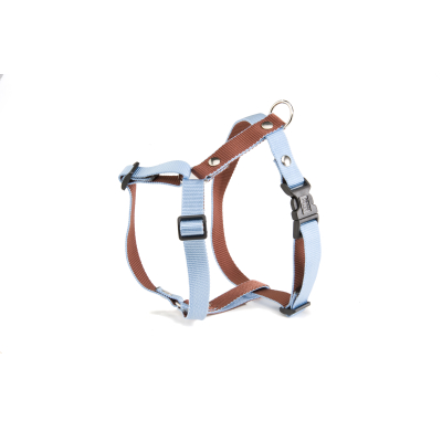 Nylon harness - Two-tone - 30/45cm - 1.5cm - brown/blue x 1