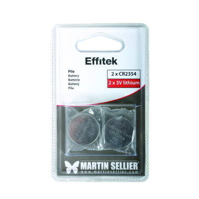 Piles pour JetCare System - Effitek - Aboistop Spray - Aboistop Electro - 2 Piles CR2354 - 3V  lithium - pour Effitek Education