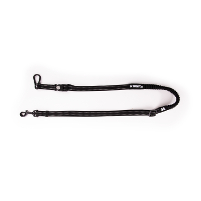 Nylon leash - Basic Canicross - 1.30<2.20m - 2cm - black x 1