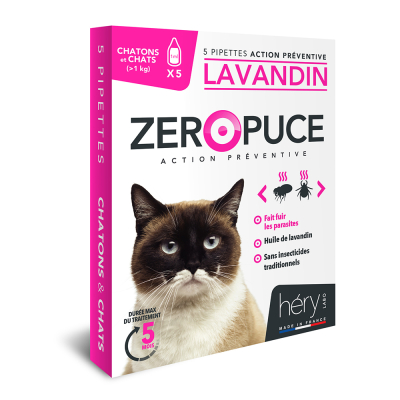 Pipettes antiparasitaires au Lavandin pour chatons & chats x6