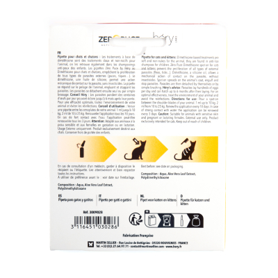 Pipettes antiparasitaires au Diméthicone pour chatons & chats x6
